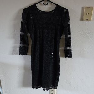 Elegant Black Lace Dress